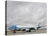 Air Force One Awaits the Arrival of President Barack Obama at Andrews Air Force Base-null-Stretched Canvas