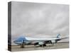 Air Force One Awaits the Arrival of President Barack Obama at Andrews Air Force Base-null-Stretched Canvas