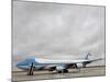 Air Force One Awaits the Arrival of President Barack Obama at Andrews Air Force Base-null-Mounted Photographic Print