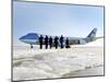 Air Force One, with President Obama and His Family Aboard, Prepares to Depart-null-Mounted Photographic Print