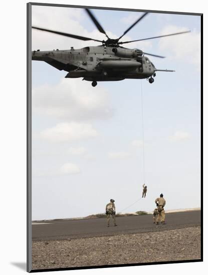 Air Force Pararescuemen Conduct a Combat Insertion and Extraction Exercise in Djibouti, Africa-null-Mounted Photographic Print