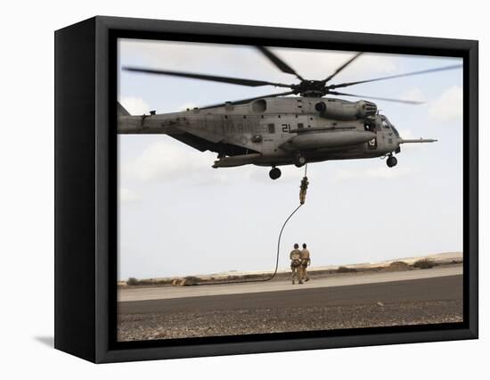 Air Force Pararescuemen Conduct a Combat Insertion and Extraction Exercise in Djibouti, Africa-null-Framed Stretched Canvas