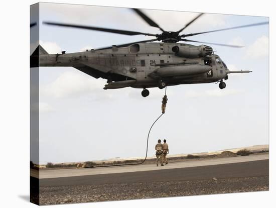 Air Force Pararescuemen Conduct a Combat Insertion and Extraction Exercise in Djibouti, Africa-null-Stretched Canvas