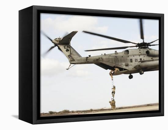 Air Force Pararescuemen Conduct a Combat Insertion and Extraction Exercise in Djibouti, Africa-null-Framed Stretched Canvas