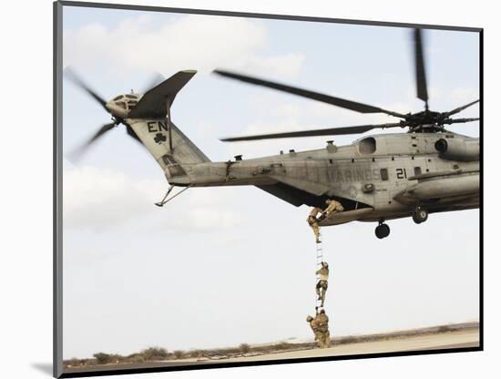 Air Force Pararescuemen Conduct a Combat Insertion and Extraction Exercise in Djibouti, Africa-null-Mounted Photographic Print