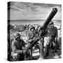 Air Force Soldiers Manning Anti Aircraft Gun at Base During Allied Campaign in North Africa, WWII-Margaret Bourke-White-Stretched Canvas