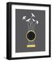 Air Guitar with Bird Strings-null-Framed Art Print