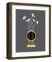 Air Guitar with Bird Strings-null-Framed Art Print