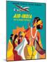 Air India - London, Geneva, Cairo, Bombay - Vintage Airline Travel Poster, 1950-Asiart-Mounted Art Print