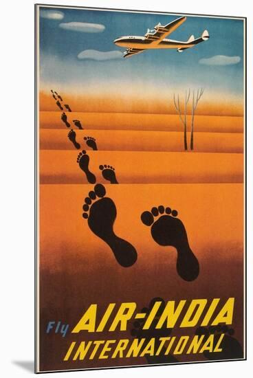 Air India Travel Poster-null-Mounted Art Print