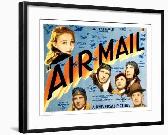 Air Mail, Gloria Stuart, Russell Hopton, Ralph Bellamy, Lilian Bond, Pat O'Brien, 1932-null-Framed Photo