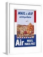 Air Mail Parcel Post Poster-Melbourne Brindle-Framed Giclee Print