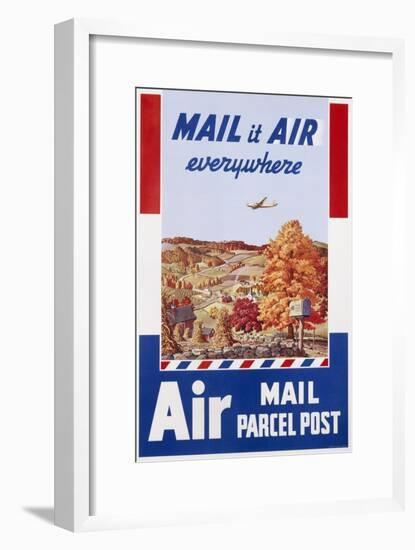 Air Mail Parcel Post Poster-Melbourne Brindle-Framed Giclee Print