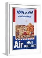 Air Mail Parcel Post Poster-Melbourne Brindle-Framed Giclee Print