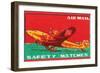 Air Mail Safety Matches-null-Framed Art Print