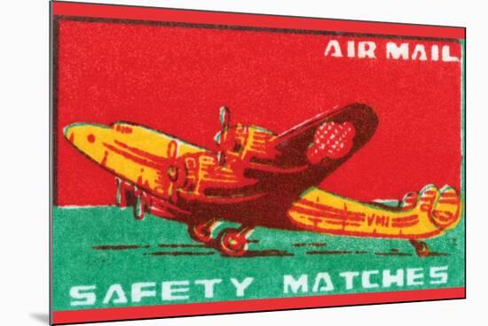 Air Mail Safety Matches-null-Mounted Art Print