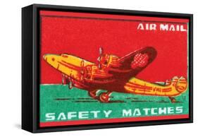 Air Mail Safety Matches-null-Framed Stretched Canvas