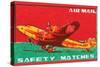 Air Mail Safety Matches-null-Stretched Canvas