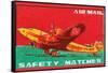 Air Mail Safety Matches-null-Framed Stretched Canvas