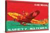 Air Mail Safety Matches-null-Stretched Canvas