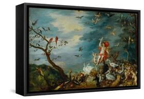 Air-one of four paintings showing the four elements, ordered in 1607 by Cardinal Federico Borromeo.-Jan Brueghel the Elder-Framed Stretched Canvas