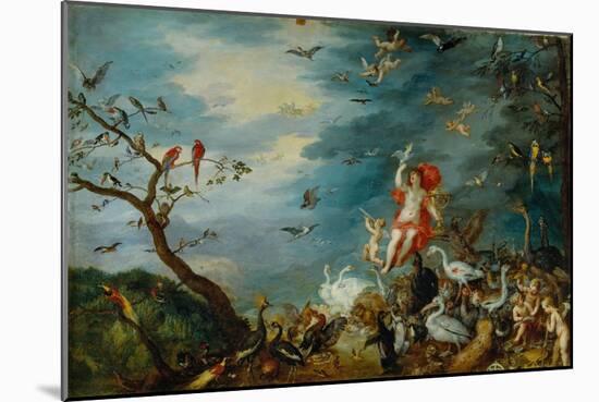 Air-one of four paintings showing the four elements, ordered in 1607 by Cardinal Federico Borromeo.-Jan Brueghel the Elder-Mounted Giclee Print