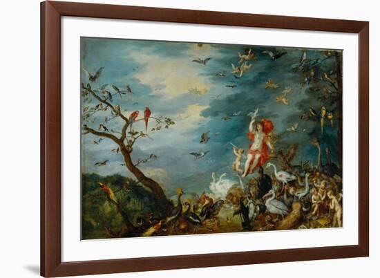 Air-one of four paintings showing the four elements, ordered in 1607 by Cardinal Federico Borromeo.-Jan Brueghel the Elder-Framed Giclee Print