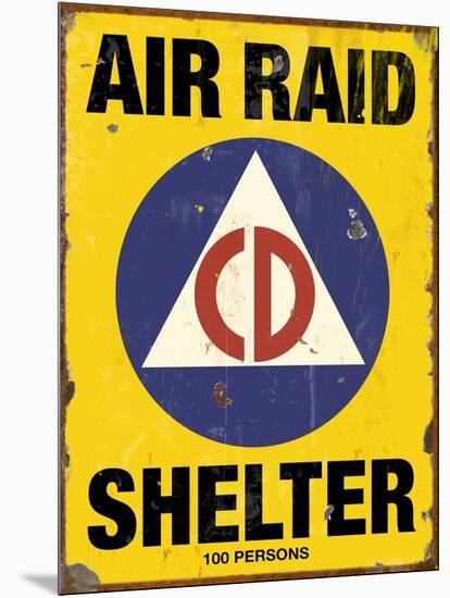 Air Raid CD-Retroplanet-Mounted Giclee Print