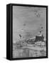 Air Raid over Southend, 1917, WW1-null-Framed Stretched Canvas