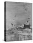 Air Raid over Southend, 1917, WW1-null-Stretched Canvas