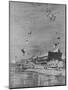 Air Raid over Southend, 1917, WW1-null-Mounted Art Print