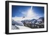 Air Time. Austin Birrer Lays Out A Double Back, Alta, Utah-Louis Arevalo-Framed Photographic Print