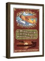 Air Tours - Vintage Sign-Lantern Press-Framed Art Print