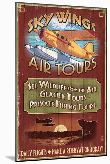 Air Tours - Vintage Sign-Lantern Press-Mounted Art Print