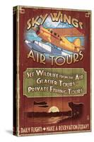 Air Tours - Vintage Sign-Lantern Press-Stretched Canvas