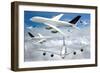 Air Traffic, Conceptual Image-Victor De Schwanberg-Framed Premium Photographic Print