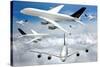 Air Traffic, Conceptual Image-Victor De Schwanberg-Stretched Canvas