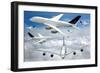 Air Traffic, Conceptual Image-Victor De Schwanberg-Framed Photographic Print