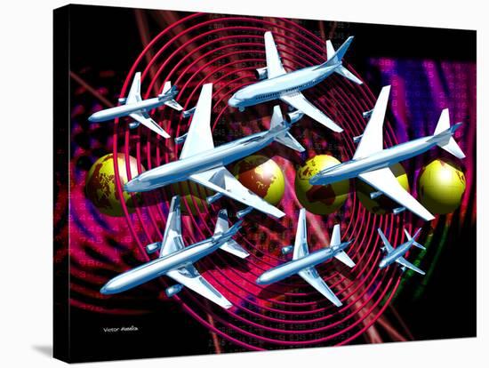 Air Travel-Victor Habbick-Stretched Canvas