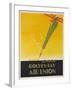 Air Union 1920s Travel Poster Paris London Golden Ray-null-Framed Giclee Print