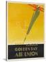 Air Union 1920s Travel Poster Paris London Golden Ray-null-Stretched Canvas