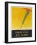 Air Union 1920s Travel Poster Paris London Golden Ray-null-Framed Giclee Print