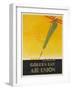 Air Union 1920s Travel Poster Paris London Golden Ray-null-Framed Giclee Print