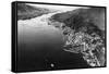 Air View of Ketchikan, Alaska and Boat Parade Photograph - Ketchikan, AK-Lantern Press-Framed Stretched Canvas