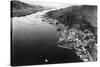 Air View of Ketchikan, Alaska and Boat Parade Photograph - Ketchikan, AK-Lantern Press-Stretched Canvas
