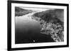 Air View of Ketchikan, Alaska and Boat Parade Photograph - Ketchikan, AK-Lantern Press-Framed Premium Giclee Print