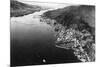 Air View of Ketchikan, Alaska and Boat Parade Photograph - Ketchikan, AK-Lantern Press-Mounted Premium Giclee Print