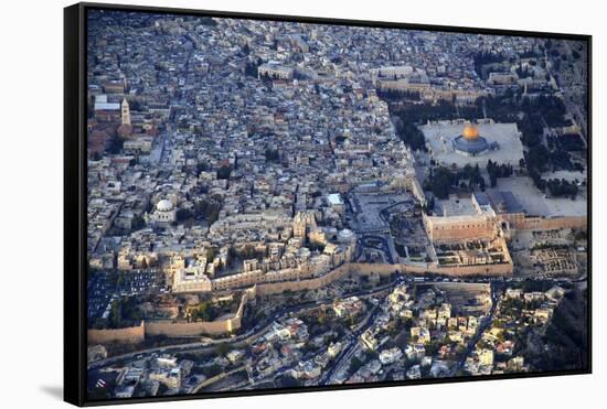 Air View of the Old City.-Stefano Amantini-Framed Stretched Canvas