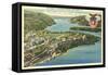 Air View, U.S. Military Academy, West Point, New York-null-Framed Stretched Canvas