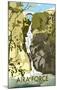 Aira Force, Lake District - Dave Thompson Contemporary Travel Print-Dave Thompson-Mounted Giclee Print